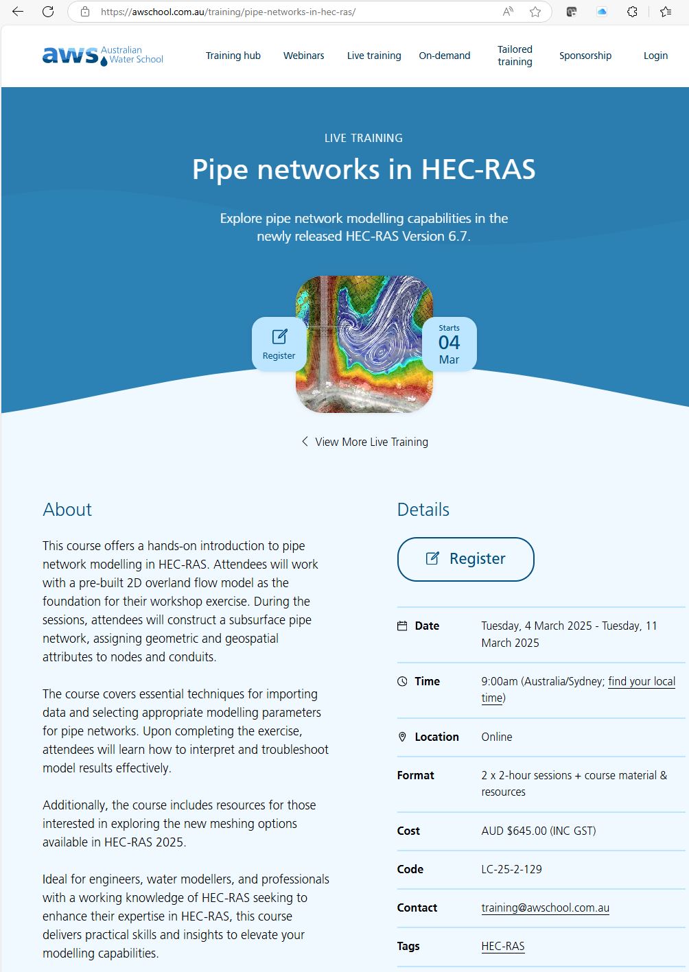 HEC RAS Training Resources Hydro School HEC RAS Training Resources Hydro School